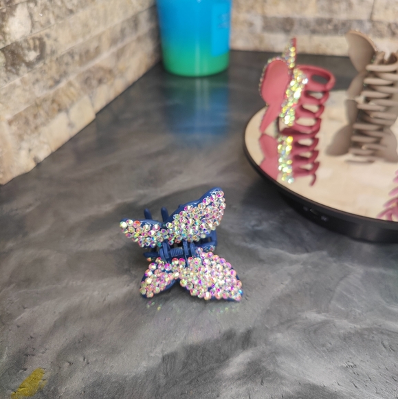 2 Iridescent Butterfly Hair Clips - Picture 9 of 16